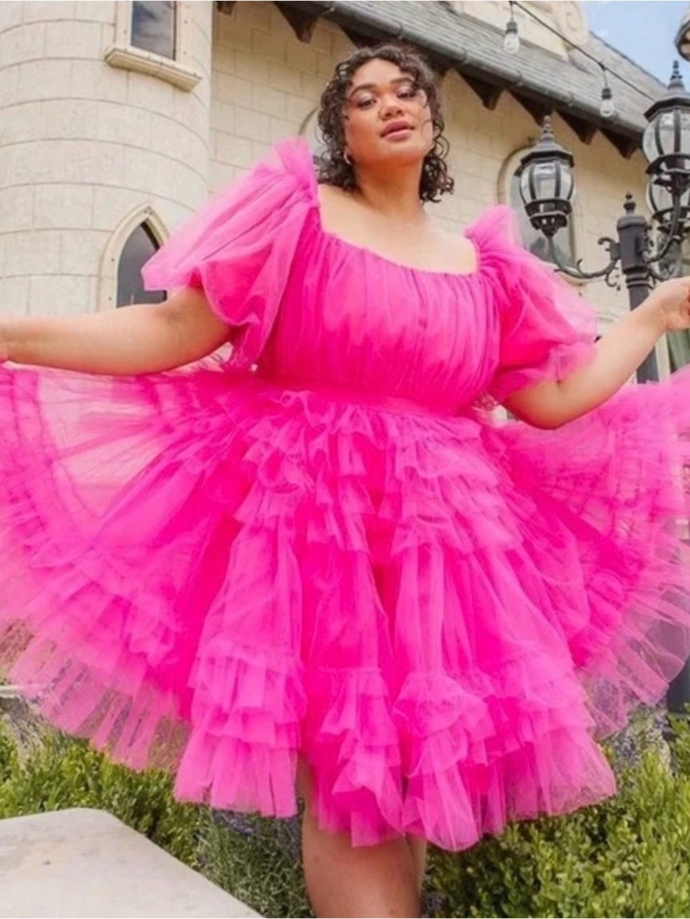 Ivy City Pixie Dress in Hot Pink 3x